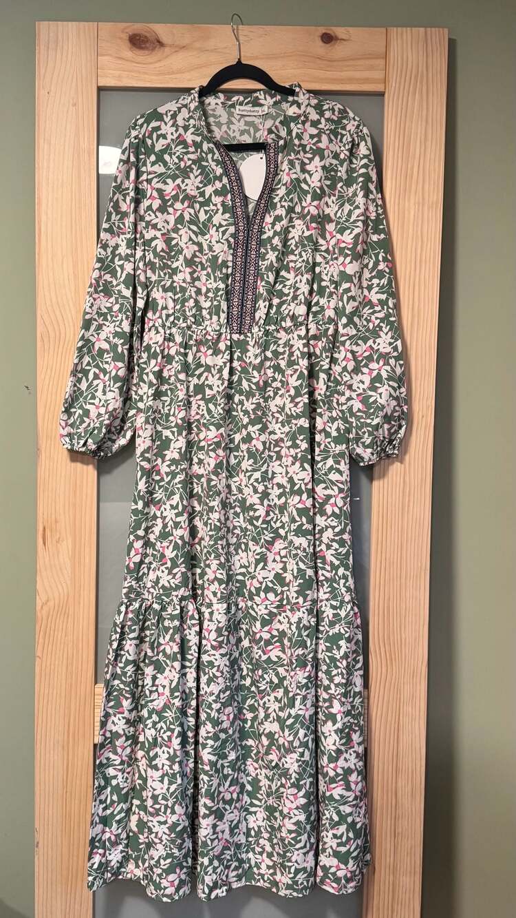 Boho Cottagecore Floral Maxi Dress Modest Prairie Dress